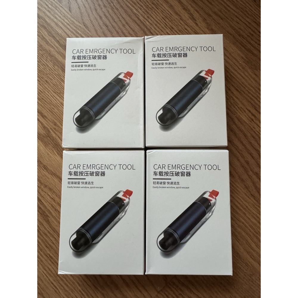 2-in-1 Car Emergency Escape Tool Window‎ Breaker & Seatbelt Cutter Set Of 4 NIB